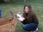 Guest with fawn